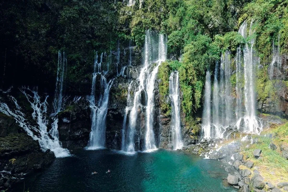 Les chutes de la cascade de Grand Galet dans la vallée de Langevin